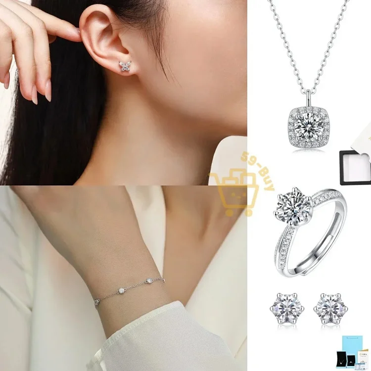 Moissanite Silver Jewelry (30 