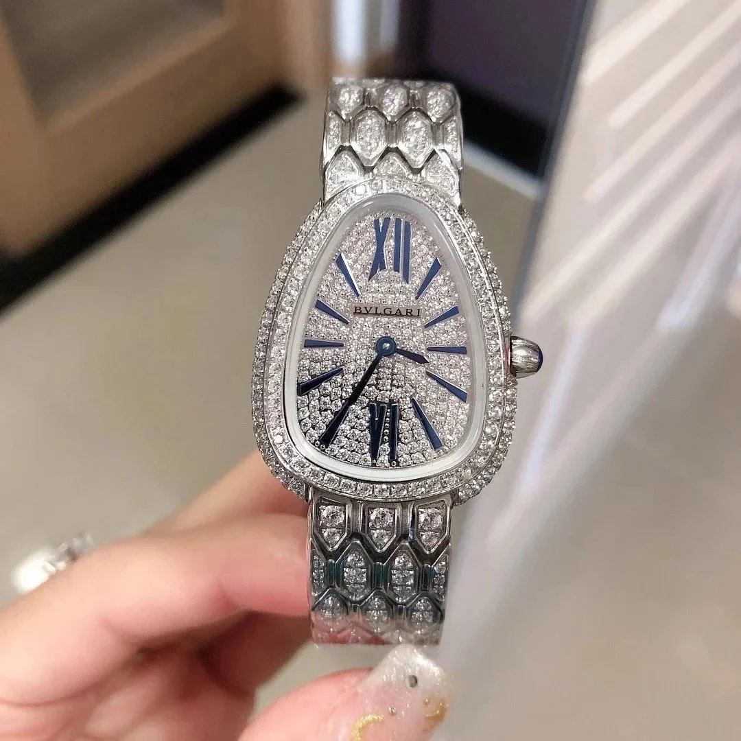 Bvlgari diamond encrusted watch -4