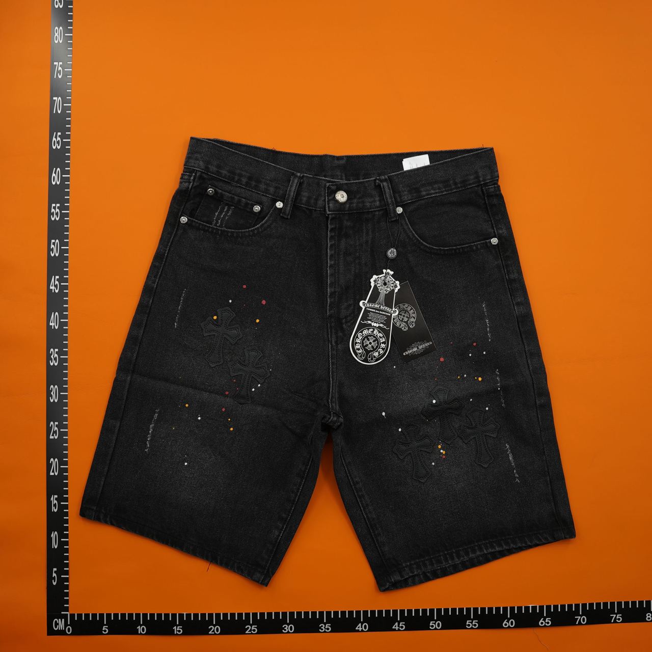  hrome Hearts Jeans Short     -2