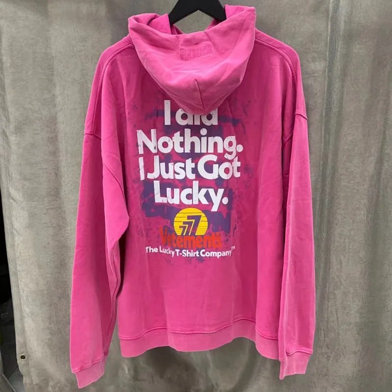  Vetements I Did Nothing, I Just Got Lucky Hoodie 38 styles -2