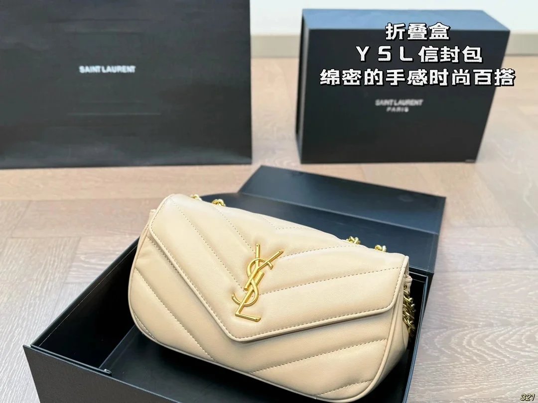 Yves Saint Laurent genuine leather bag Top version -2