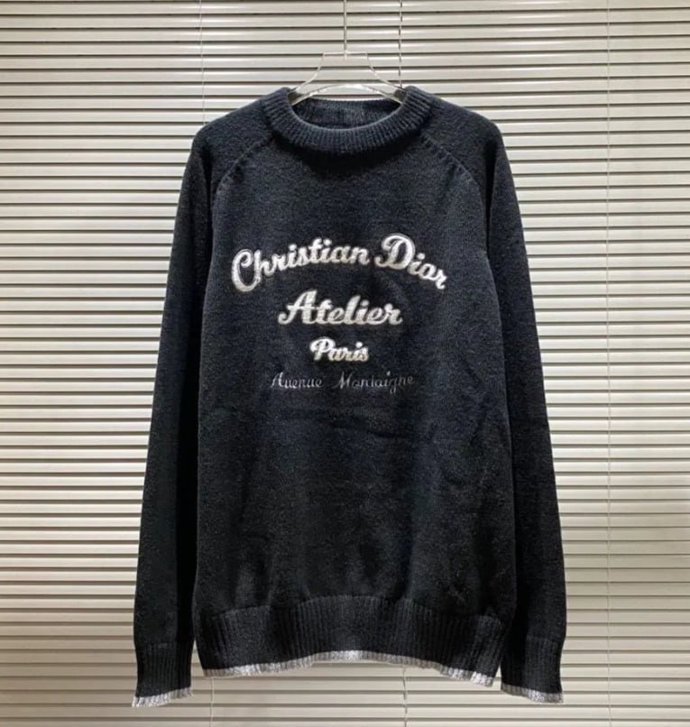 Balenciaga DIOR Prada Presbyopia letter loose sweater -2