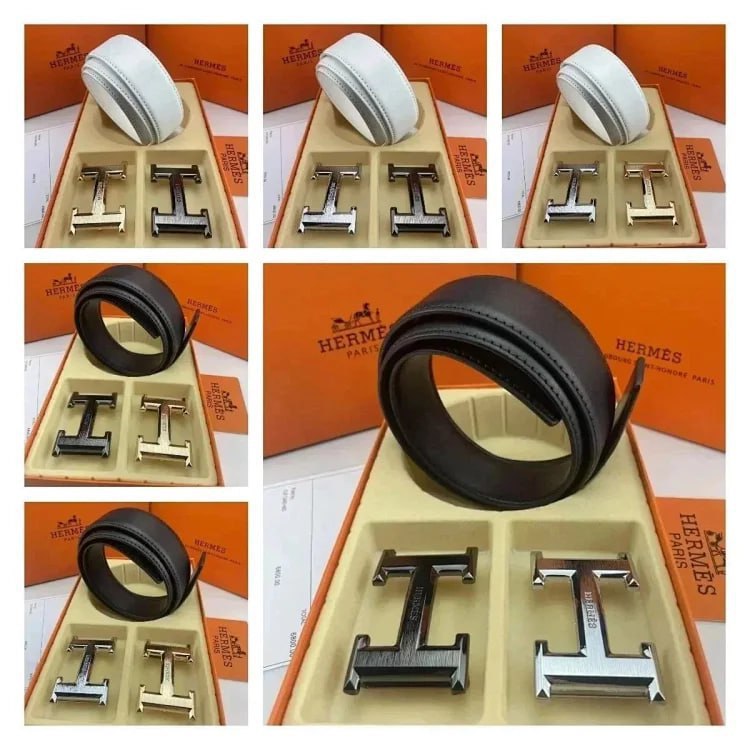 Hermès H Buckle Belt Set [18 styles] -3