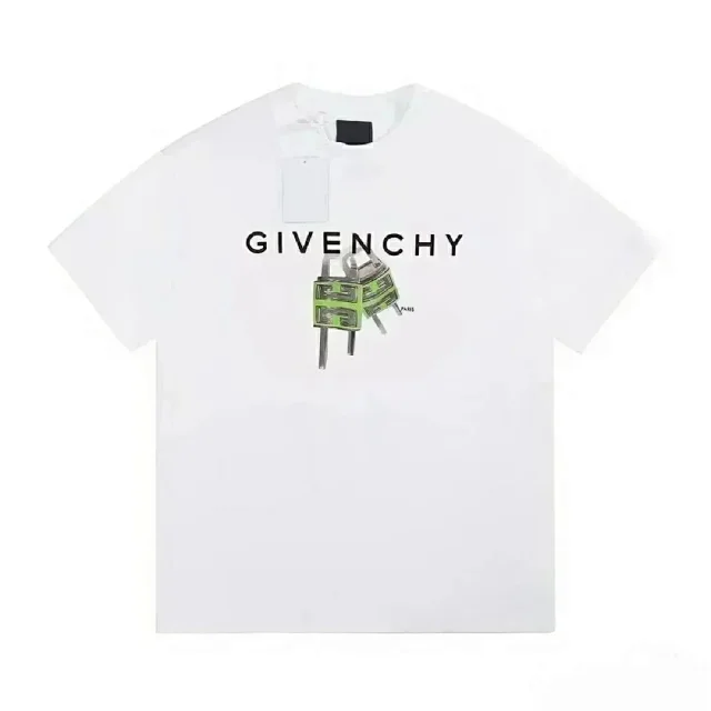 GIVENCHY Letter Lock Graffiti Short Sleeve T-shirt Long Sleeve Sweater -2