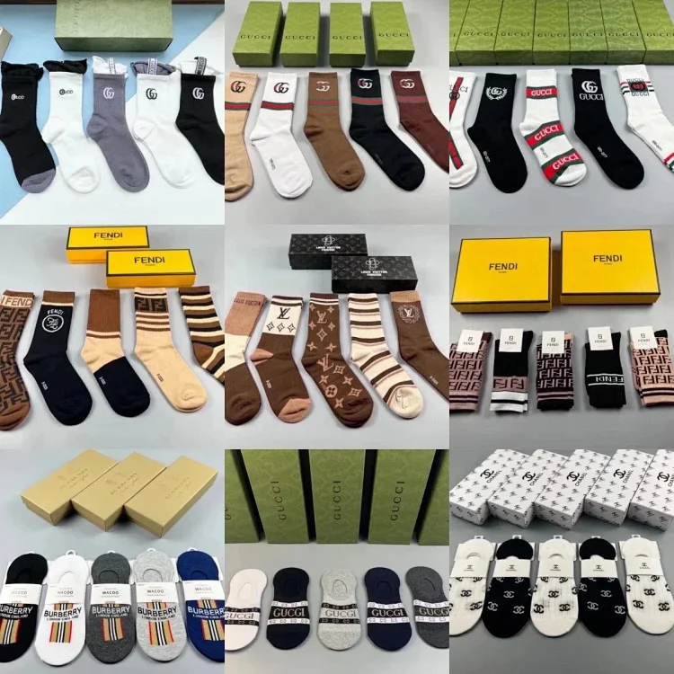  5 Pairs GUCCI & FENDI &am