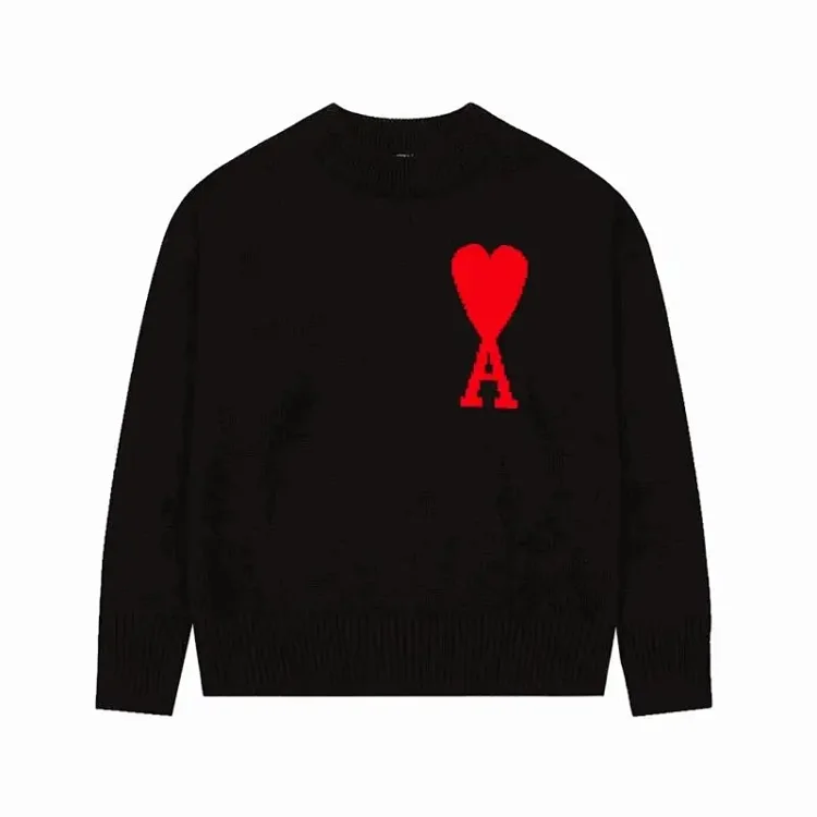   AMI Paris Heart Logo Sweater