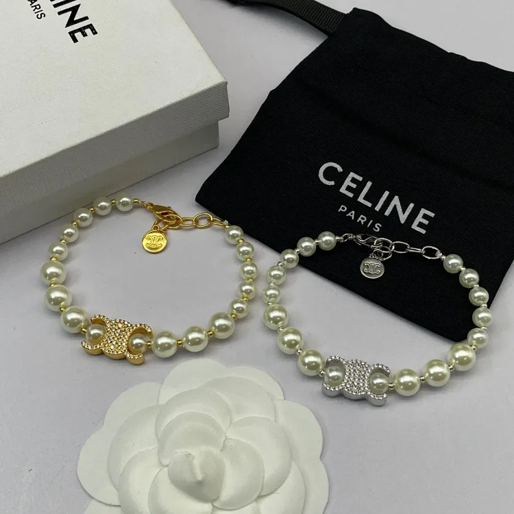 Celine Pearl Bracelet with Tri