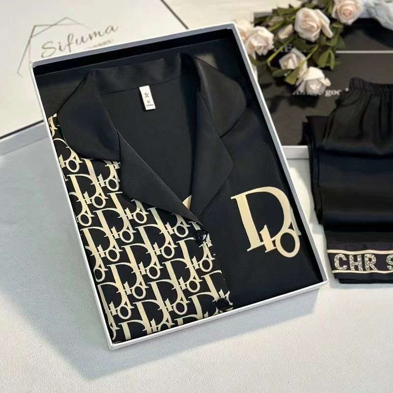  Dior Oblique Silk Pajama Set -2