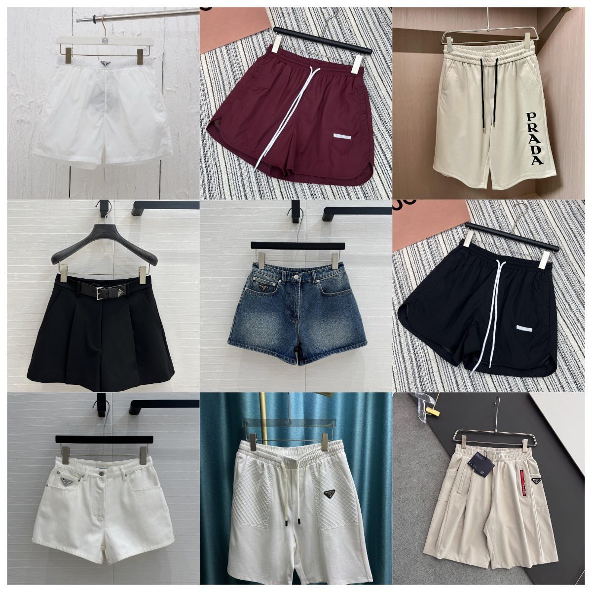 Prada Logo Side Panel Shorts [