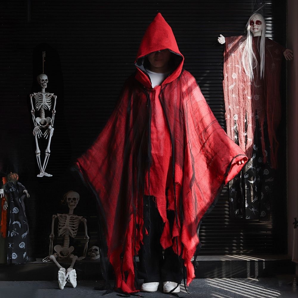 Halloween COS Skeleton Cape -4