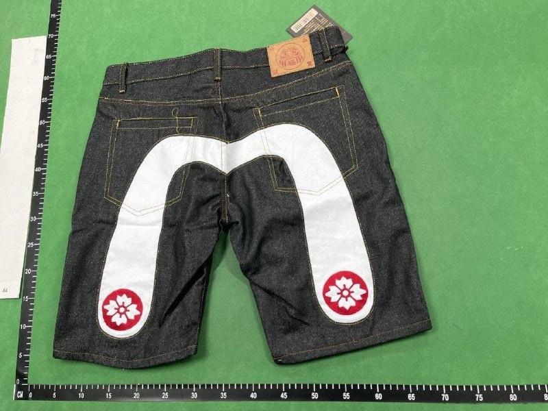 Evisu Denim Shorts with Unique Back Design - Men's Fashion   -2