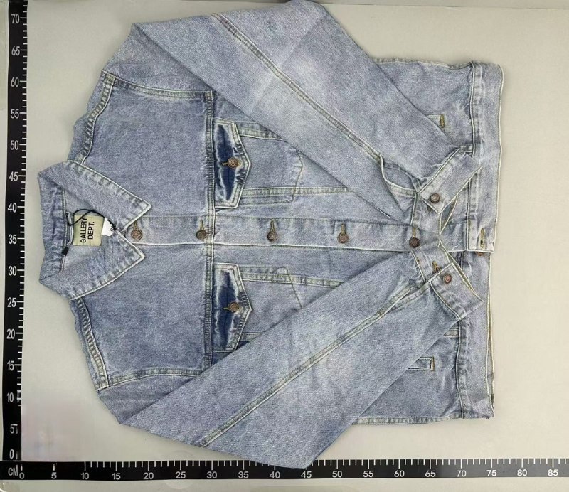 Gallery Dept. Light Wash Denim Jacket with Logo Back   -3