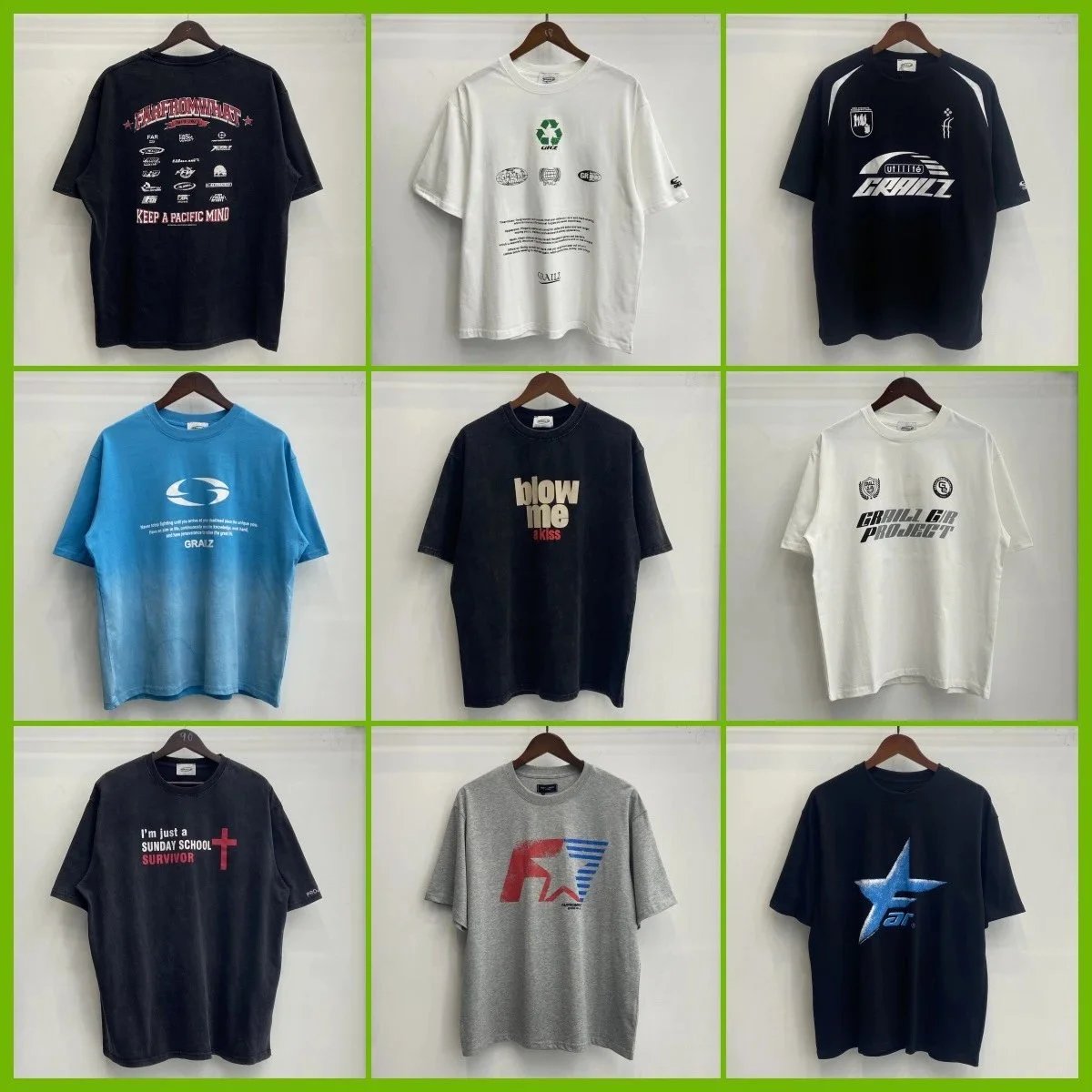 9pcs Vintage T-Shirts Collecti