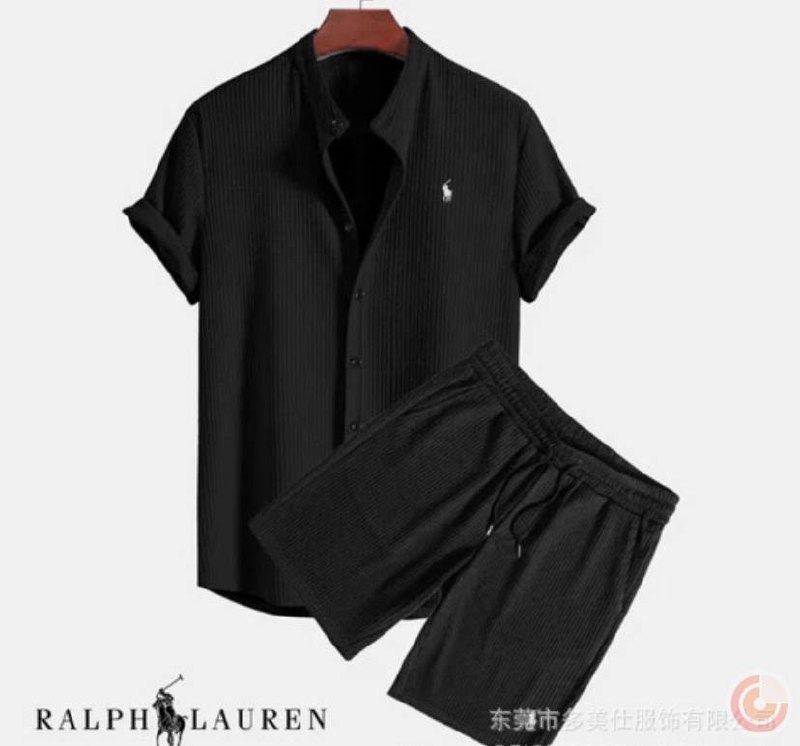 Ralph Lauren Polo Short Sleeve Shirt & Shorts Set [5 styles] -3
