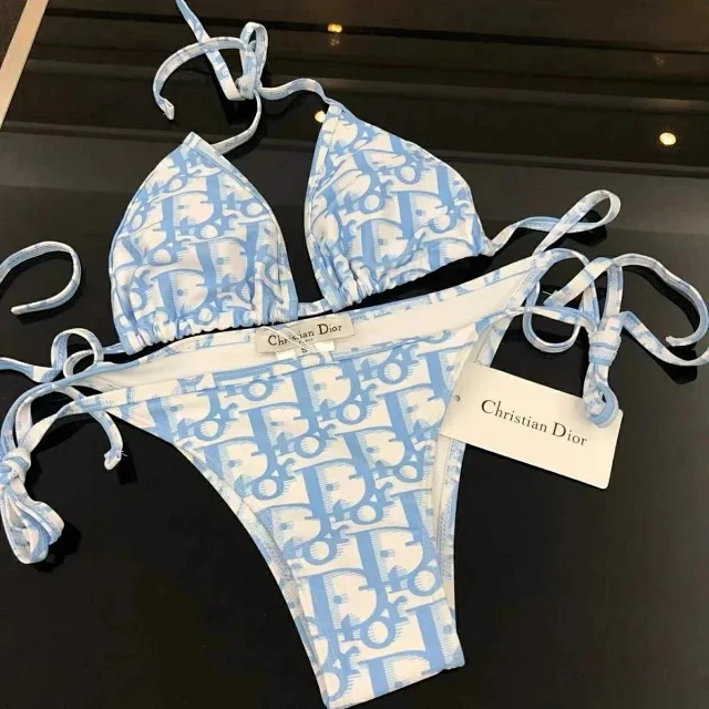  LV Monogram, Gucci GG Supreme, Fendi FF, Dior Oblique, Chanel Camellia Bikini Sets [40 styles] -3