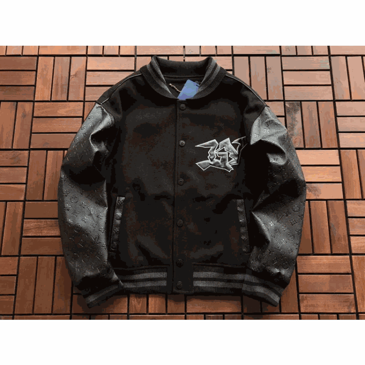  LV Monogram Black Leather Bas