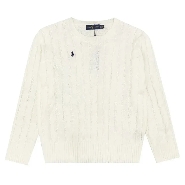Ralph Laure Polo Sport American style pony logo round neck long sleeve knit sweater -3