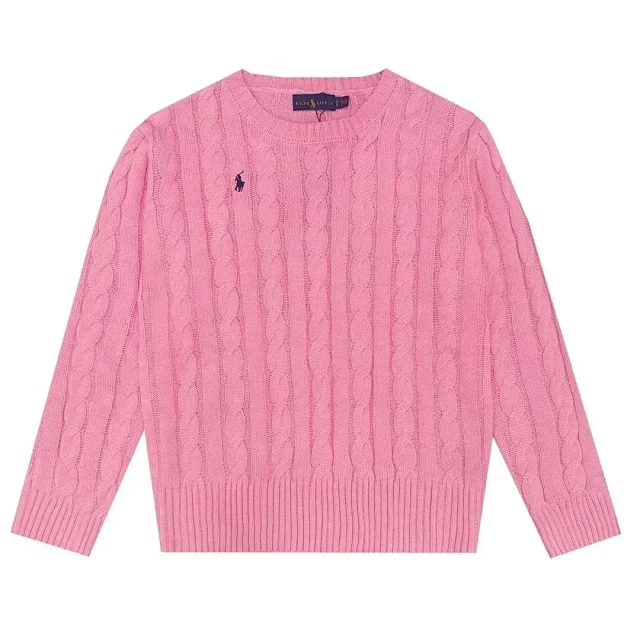 Ralph Laure Polo Sport American style pony logo round neck long sleeve knit sweater -4