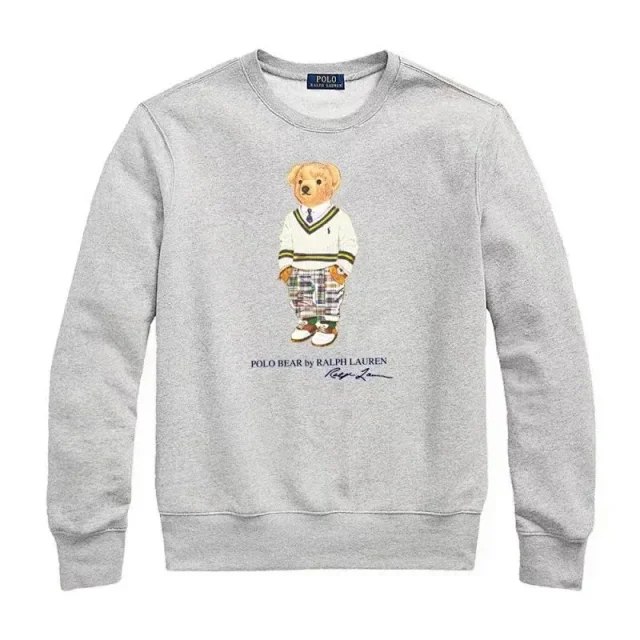 Ralph Laure Polo Sport Unisex Bear Print Autumn and Winter Sweatshirt -2