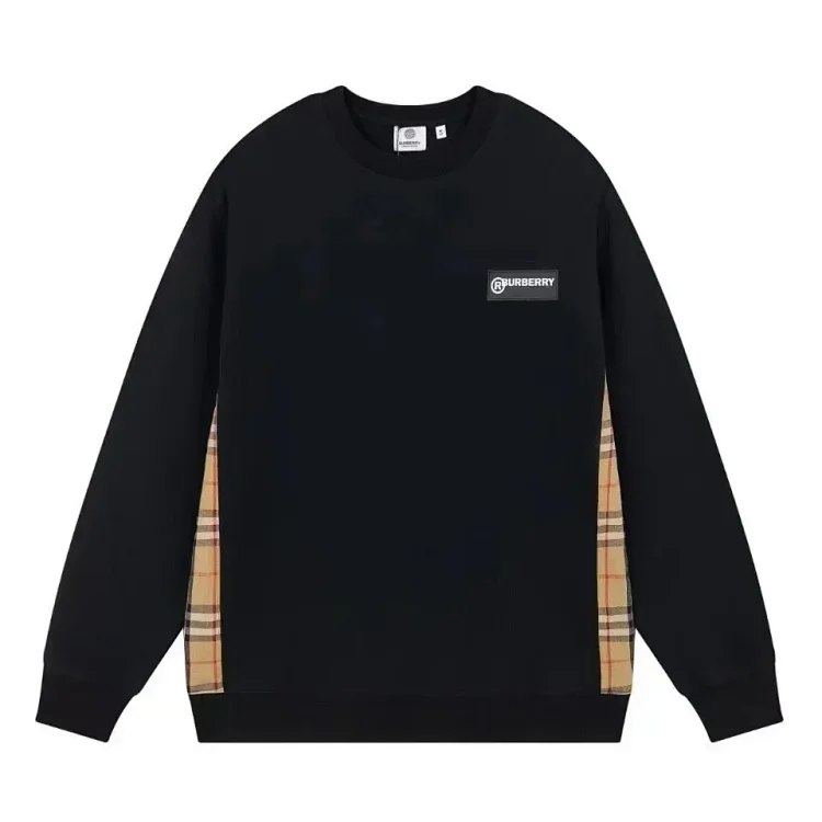 BURBERRY Paneled plaid top Hoodies（12 styles) -2