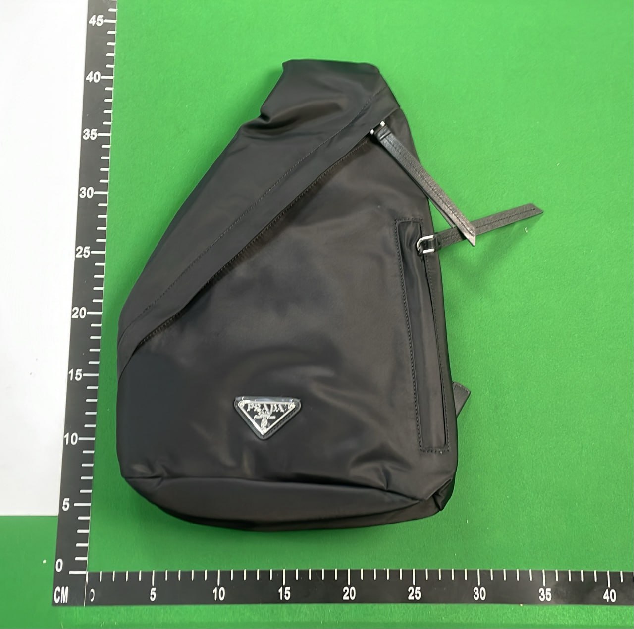  Prada Re-Nylon and Leather Sling Bag - Black -2