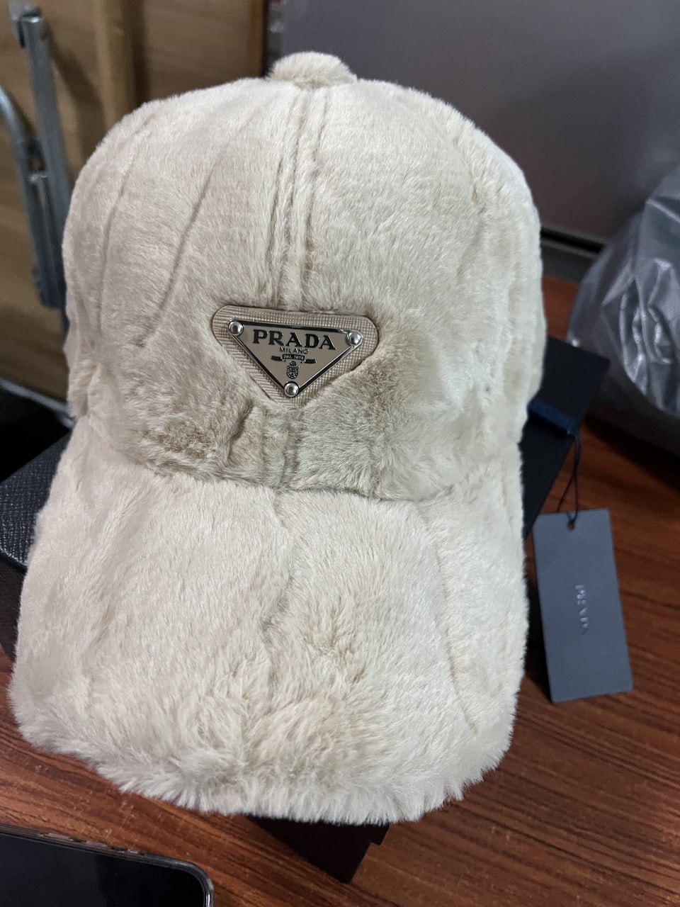 Prada Re-Nylon Faux Fur Baseball Cap [3 styles] -2
