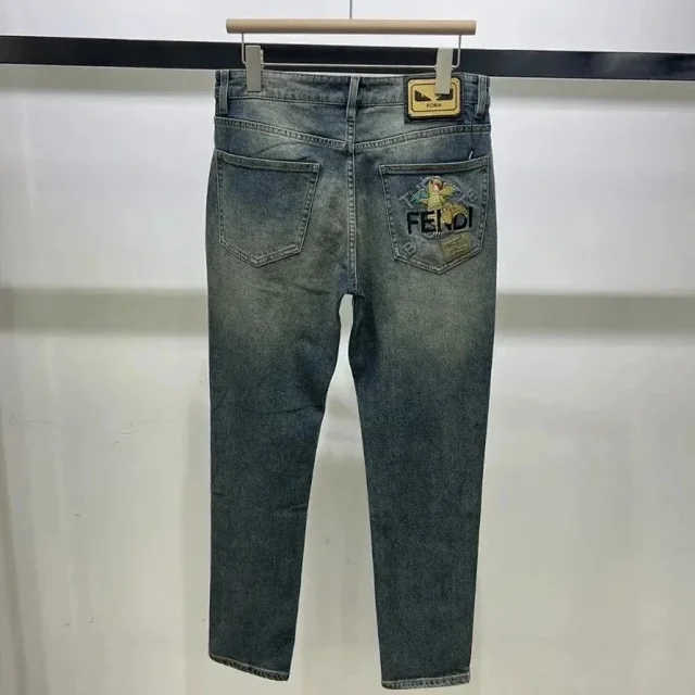  Fendi FF Logo Denim Jeans [5 styles] -2