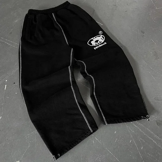  Protect Loose Straight Unisex Fashion Casual Sweatpants [6 styles] -2