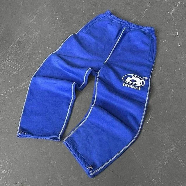  Protect Loose Straight Unisex Fashion Casual Sweatpants [6 styles] -4