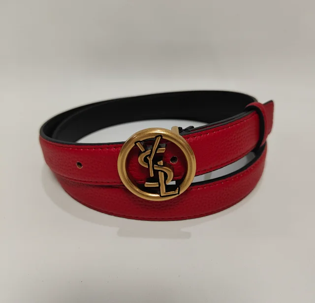 YSL Classic Leather Belt with 