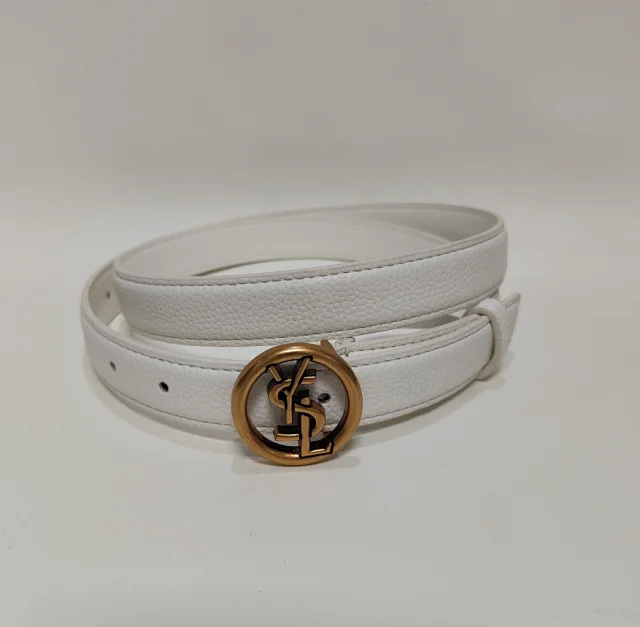 YSL Classic Leather Belt with Double Ring Buckle [8 styles] -3