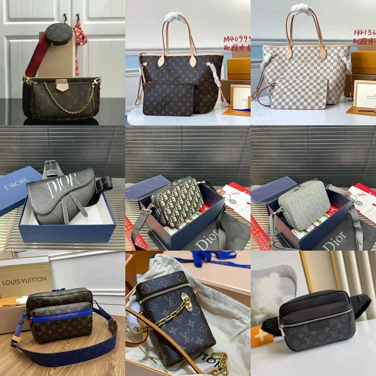 LV bag /dior Small Square Bag Vintage Messenger Bag