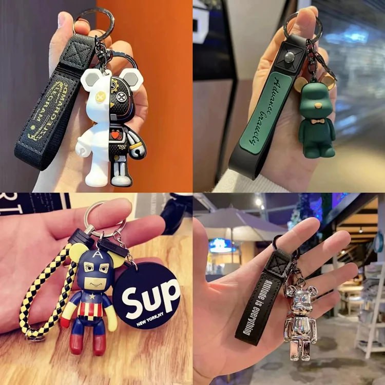  Bearbrick Keychain Collection - Unique Character Designs [39 styles]