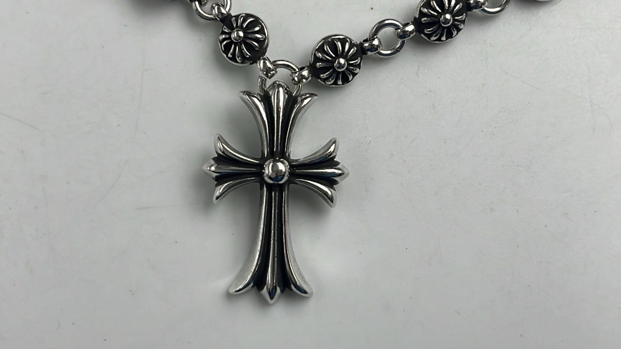   Chrome Hearts Dagger Pendant Necklace Silver Chain Jewelry [19 styles] -5