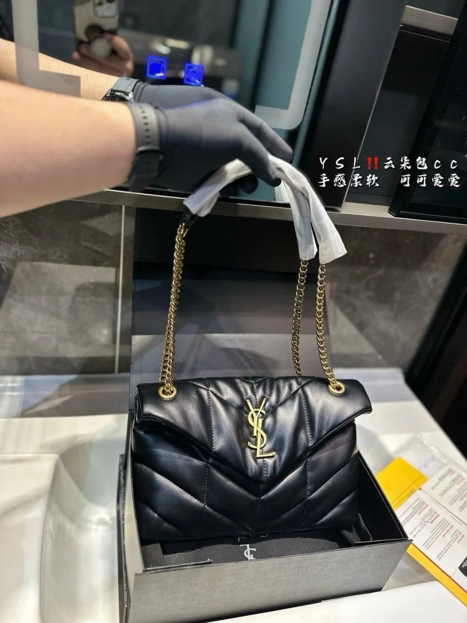   Yves Saint Laurent genuine leather bag Top version -5