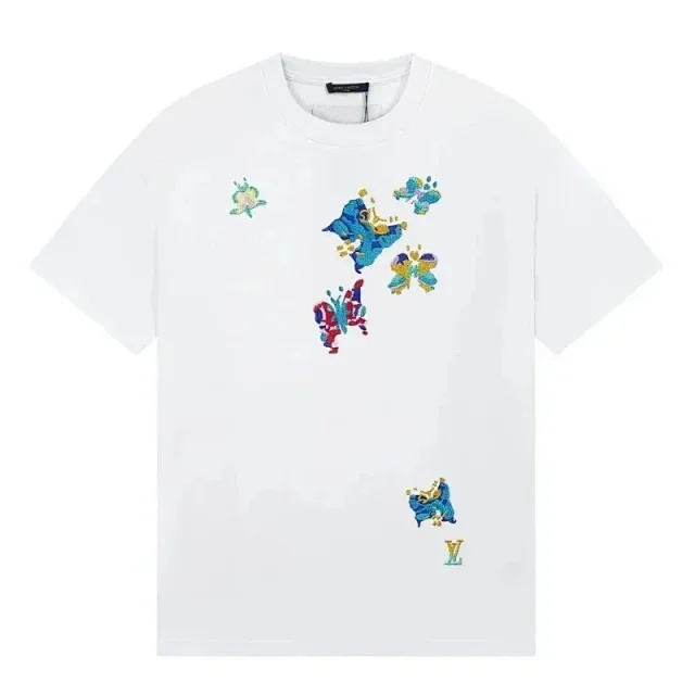 Louis Vuitton LV fashionable versatile printed casual men's T-shirt -3